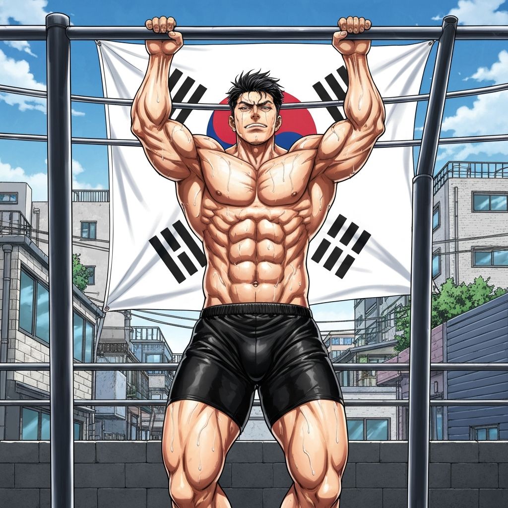 Yohan hanging from clothesline